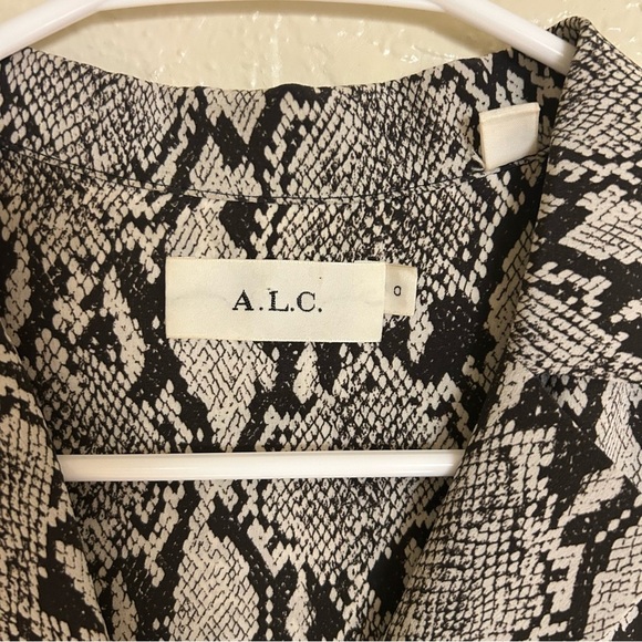 A.L.C. Clarkson Snake Print Silk Dress - Picture 11 of 16
